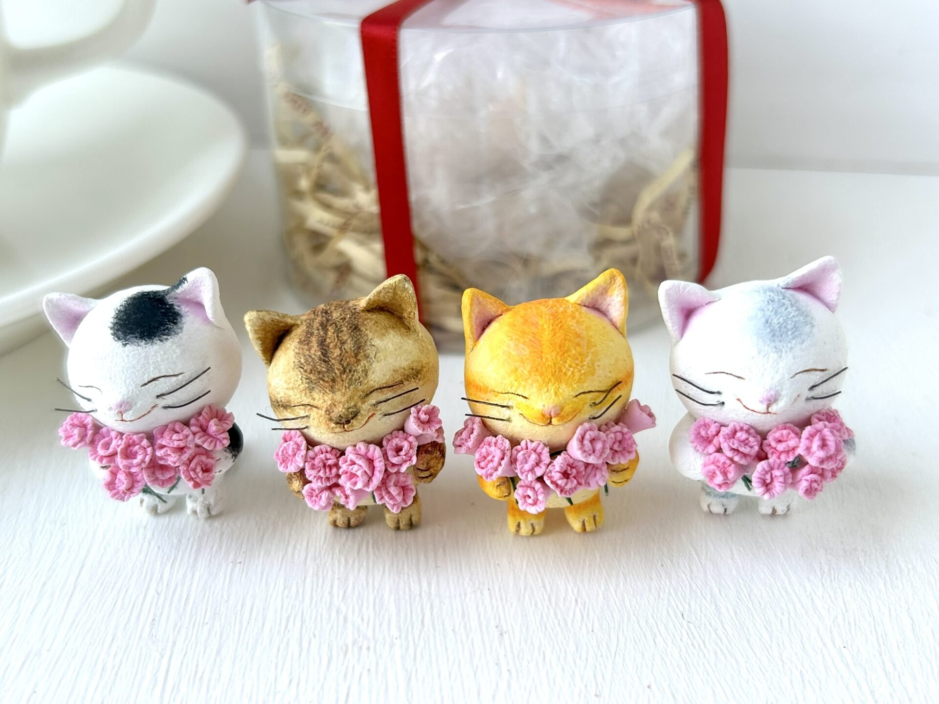 母の日にぴったり!の小さな猫さんの置物はいかが？