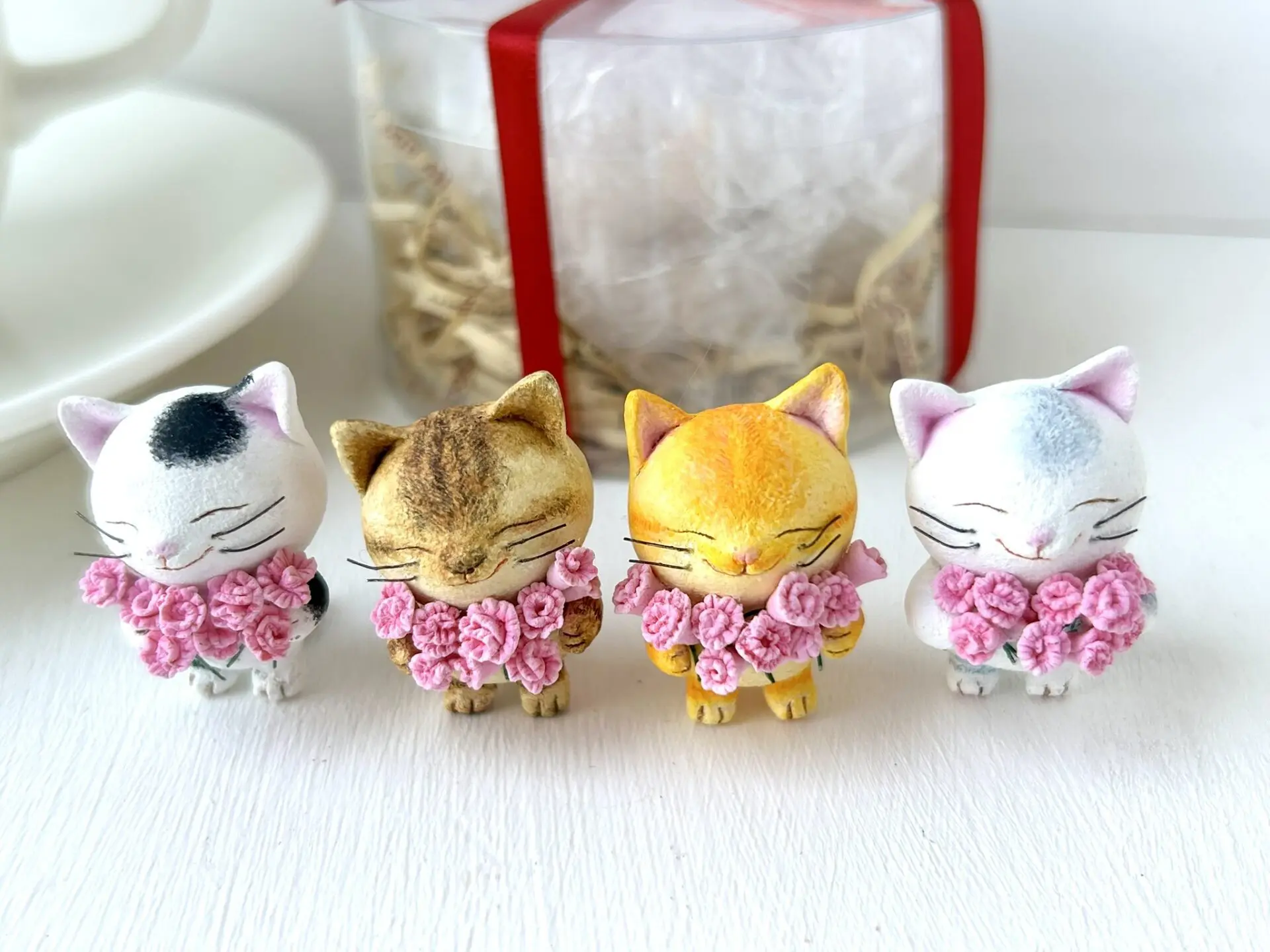 母の日にぴったり!の小さな猫さんの置物はいかが？