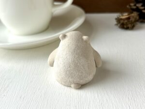 二人でのほほんクマさん親子 後ろ姿